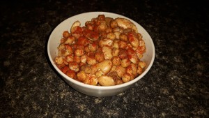 SPICY CHICKPEAS AND BUTTER BEANS