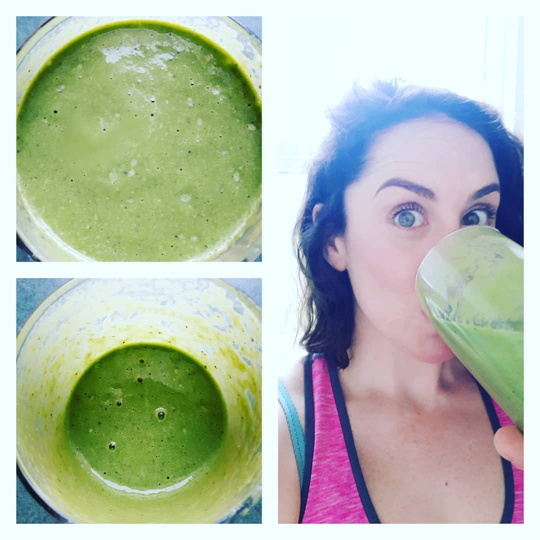 Today’s #foodiefriday is actually #smoothiefriday @tobeawarrior drinking her greens! Smoothies can have a place within the diet aiding weight loss or weight gain. If you’ve missed you F&V quota they are also great for packing in some nutrients. Try to not only have fruit in them which makes them very high in sugar but add some greens/veg, nuts, oats, protein powders. This one was made with spinach, avocado, celery, grapes and vanilla protein powder @theproteinworks 
Sounds gross but actually tastes delicious 
#smoothie #greens #greensmoothie #protein #nutrients #nutrition #nutritionist #personaltraining #personaltrainer #veg #fruitandveg #5aday #vegetarian