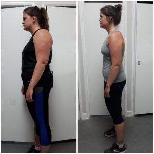 before and after images of a female client